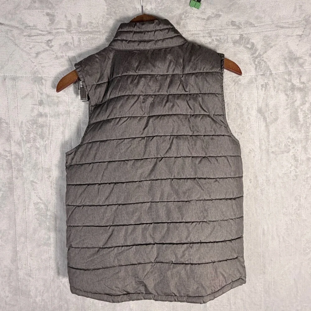 Gap Kids Heather Gray Quilted Puffer Vest Size Large (10–11 Years)
